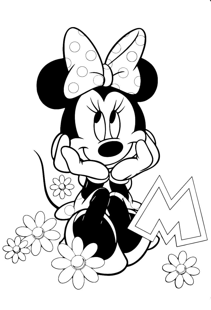 Dibujo de Linda Minnie Mouse para Colorear