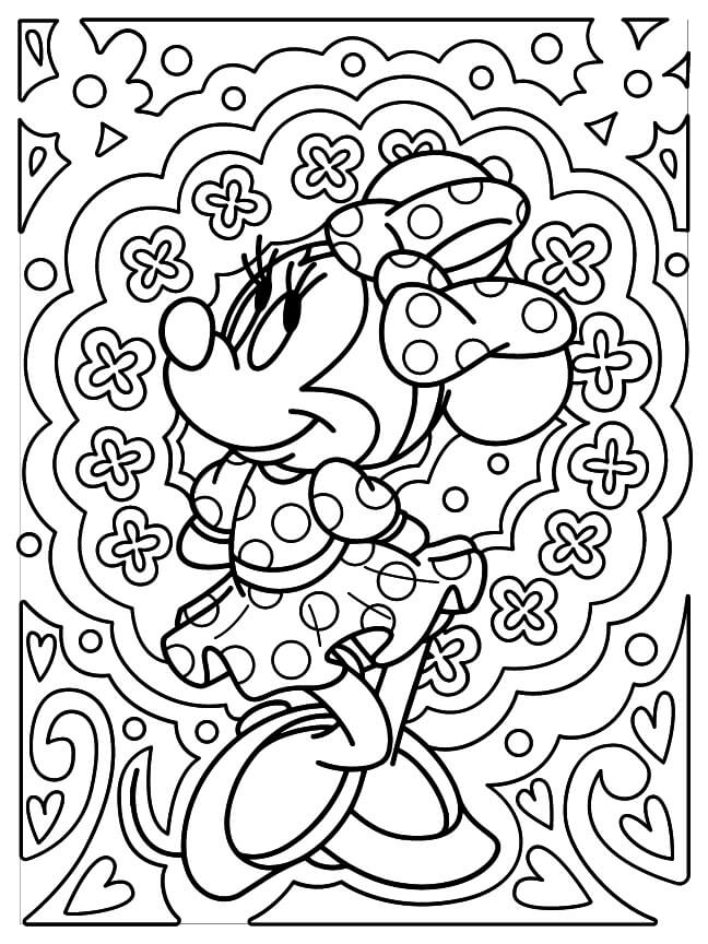Dibujo de Minnie Mouse Es para Adultos para Colorear