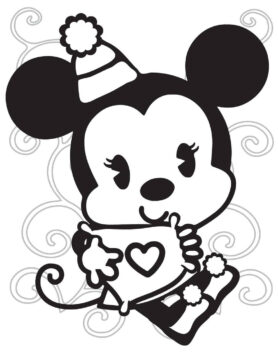 Dibujo de Simple Minnie Mouse para Colorear