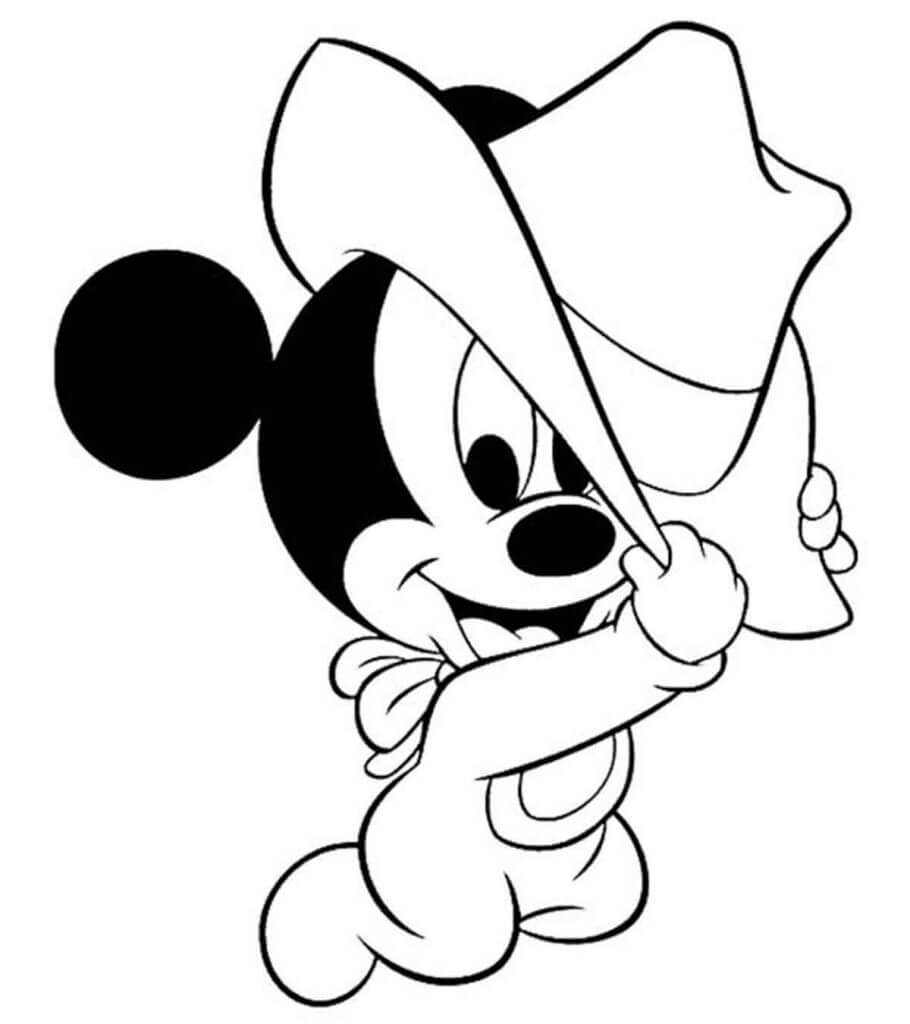 Dibujo de Mickey Mouse Gracioso para Colorear
