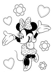 Dibujo de Minnie Mouse Encantadora para Colorear