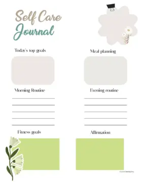 Dibujo de Imgi 11 Meal Self Care Journal Template para Colorear