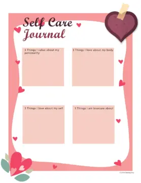 Dibujo de Imgi 6 Love Self Care Journal Template para Colorear