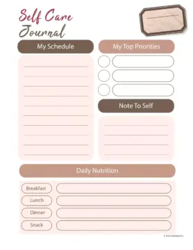 Dibujo de Imgi 7 Priority Self Care Journal Template para Colorear