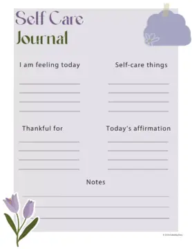 Dibujo de Imgi 9 Thankful Self Care Journal Template para Colorear