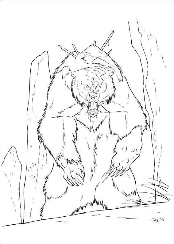 Dibujo de Oso Mor Du para Colorear