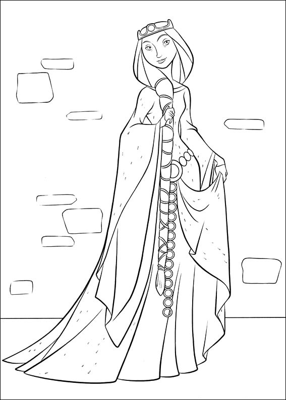 Dibujo de Reina Elinor para Colorear
