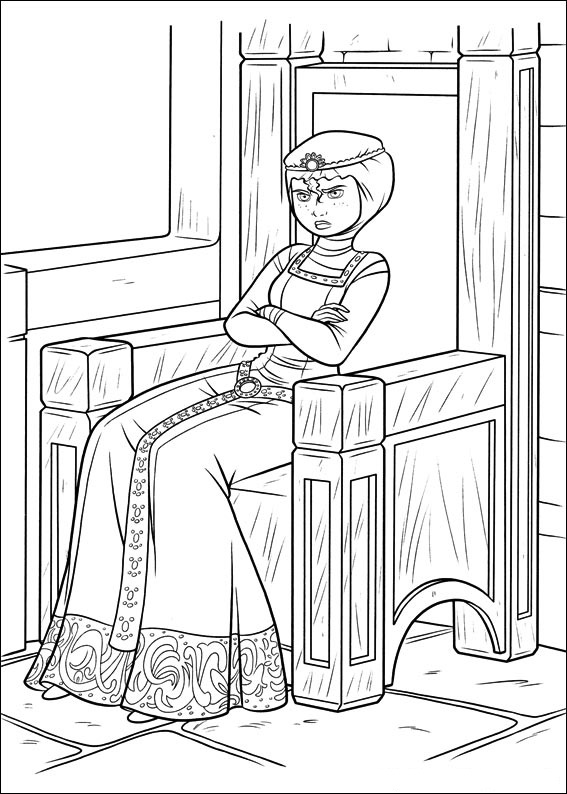 Dibujo de Reina Enojada Elinor para Colorear