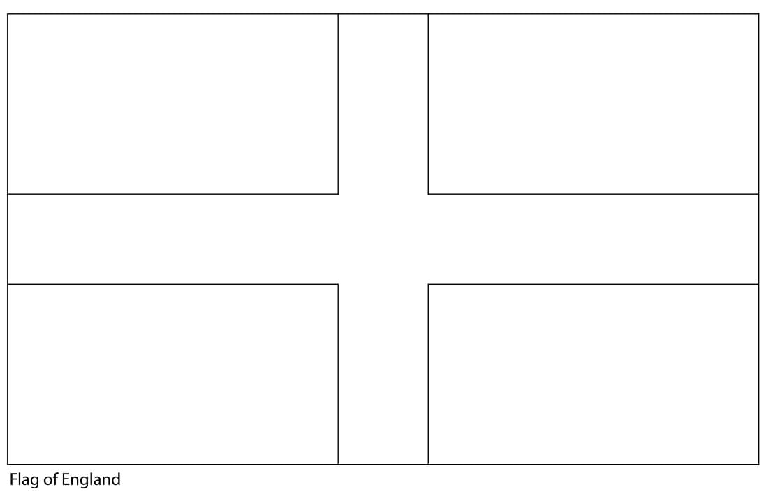 Dibujo de Bandera de Inglaterra para Colorear