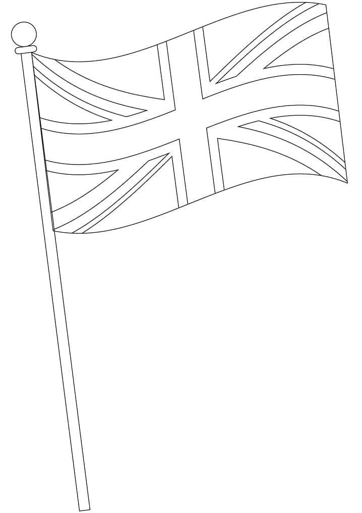 Dibujo de Bandera del Reino Unido para Colorear