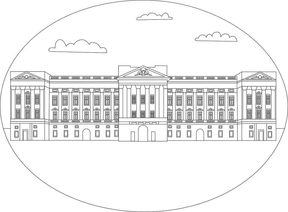 Dibujo de El Palacio de Buckingham para Colorear