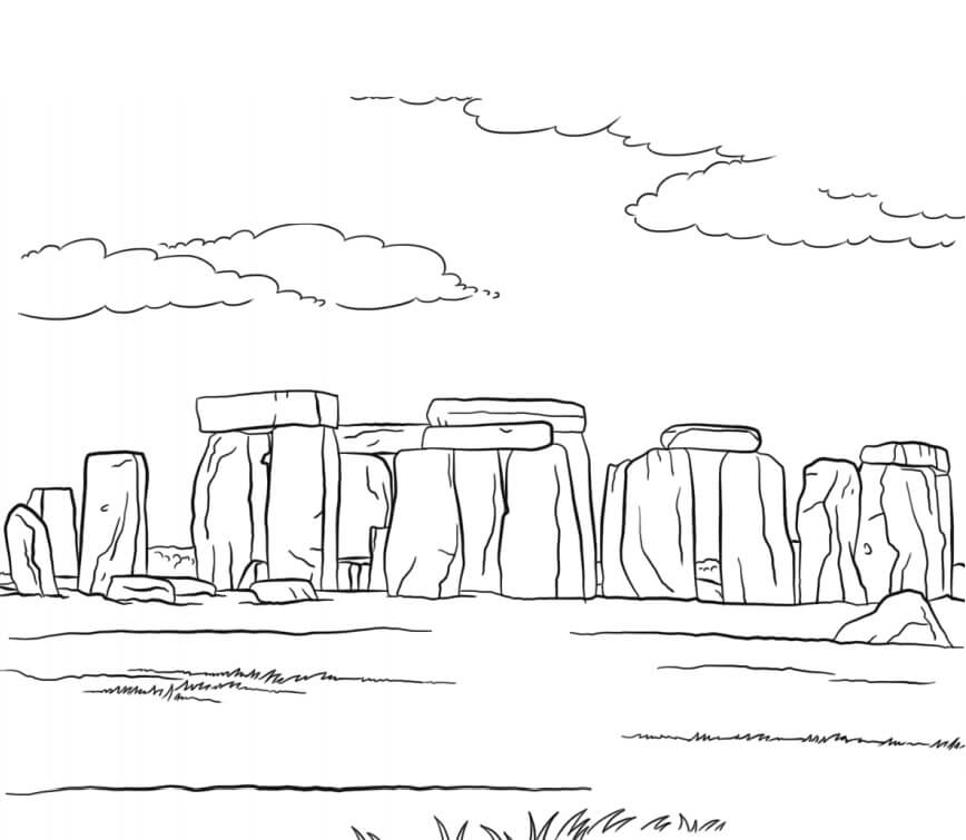 Dibujo de El Stonehenge para Colorear