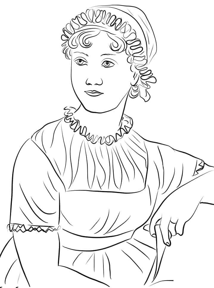 Dibujo de Jane Austen para Colorear