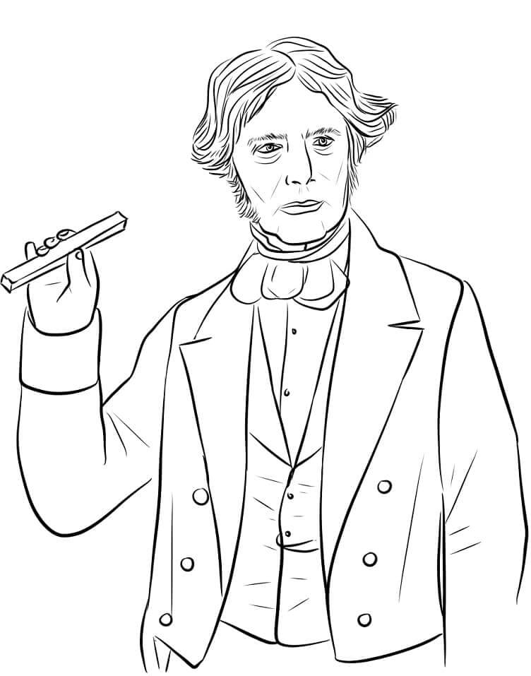 Dibujo de Michael Faraday para Colorear