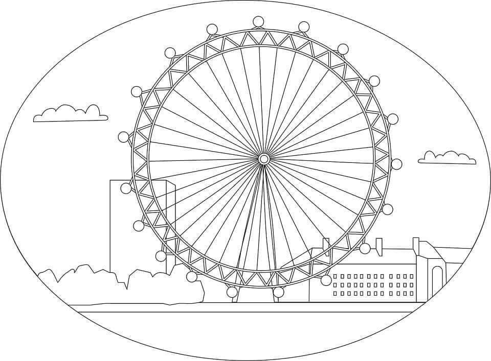 Dibujo de Ojo de Londres para Colorear