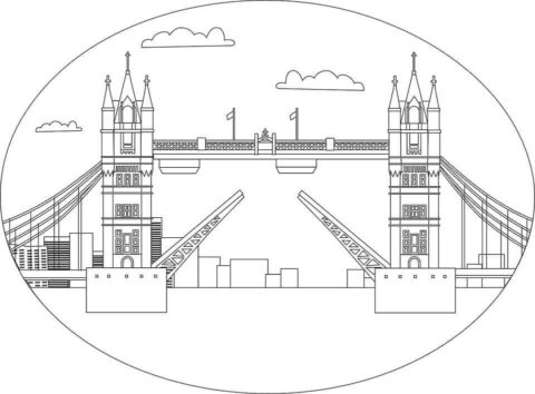 Dibujo de Puente de la Torre para Colorear