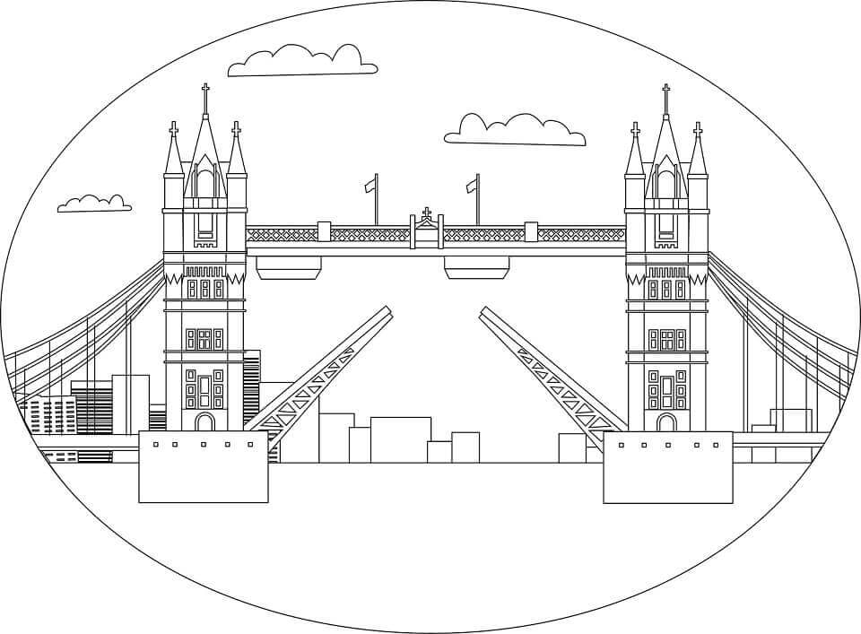 Dibujo de Puente de la Torre para Colorear
