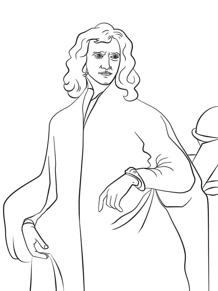 Dibujo de Sir Isaac Newton para Colorear