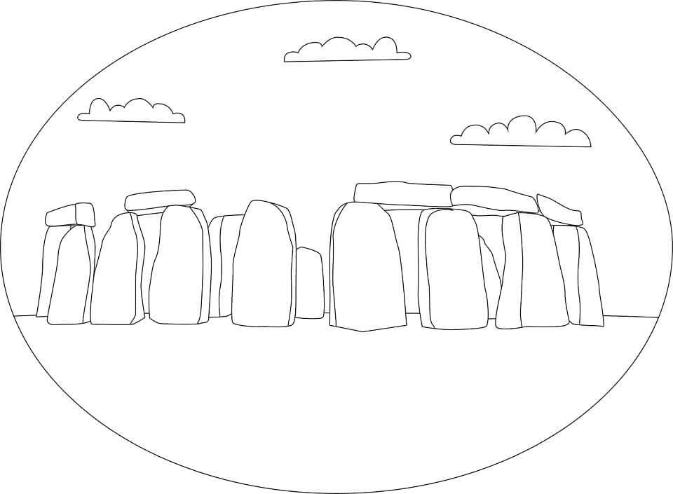 Dibujo de Stonehenge 1 para Colorear