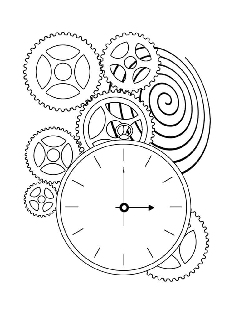 Dibujo de Bonito Reloj para Colorear