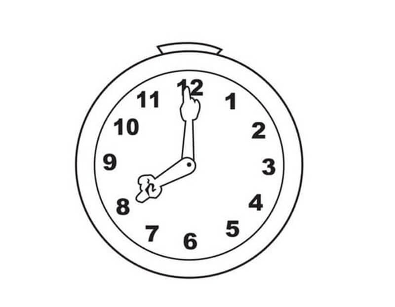 Dibujo de Impresionante Reloj para Colorear