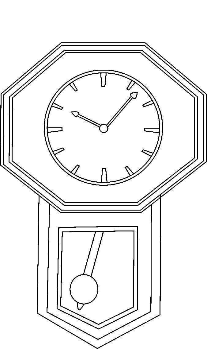 Dibujo de Reloj Asombroso para Colorear