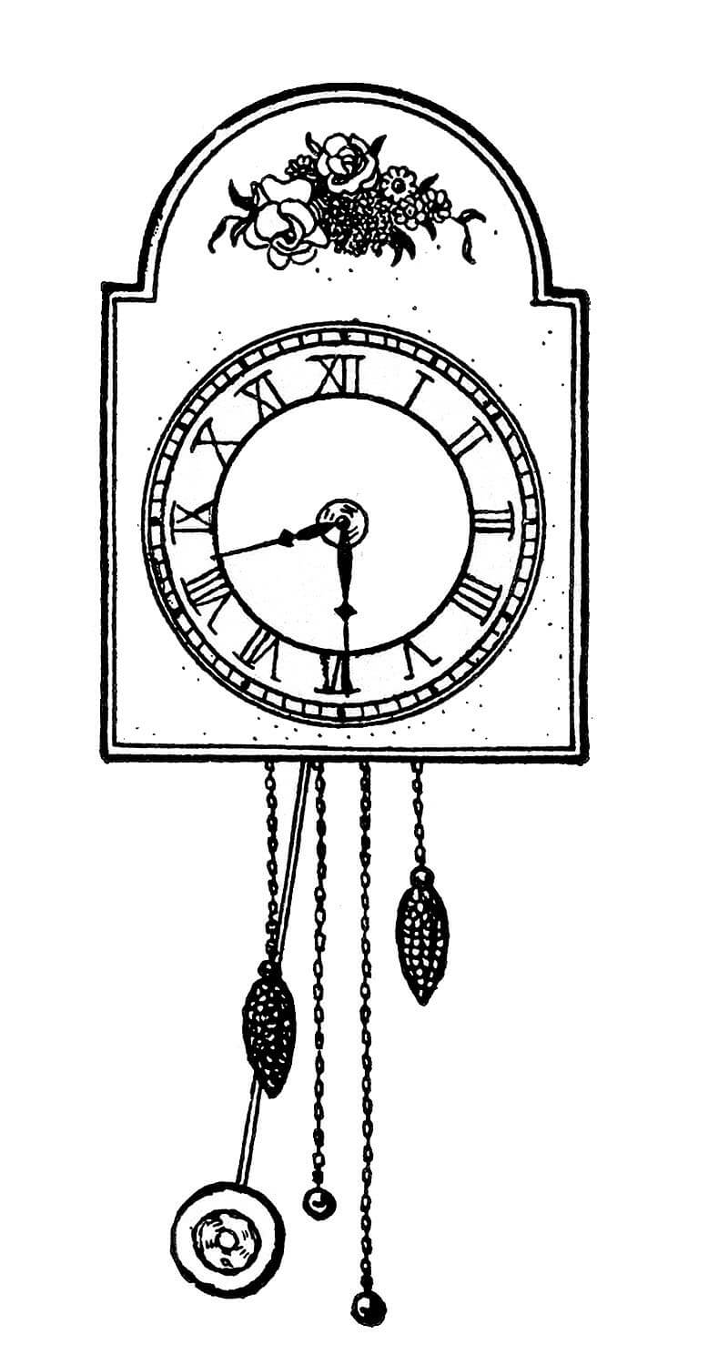 Dibujo de Reloj Cucu para Colorear