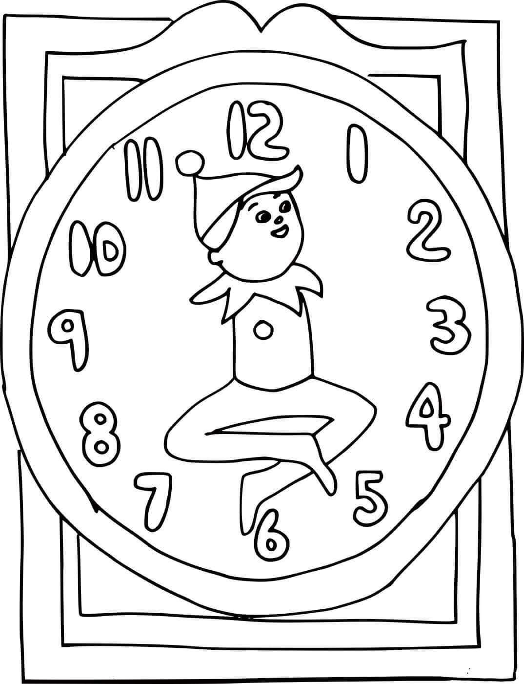 Dibujo de Reloj de Hadas para Colorear
