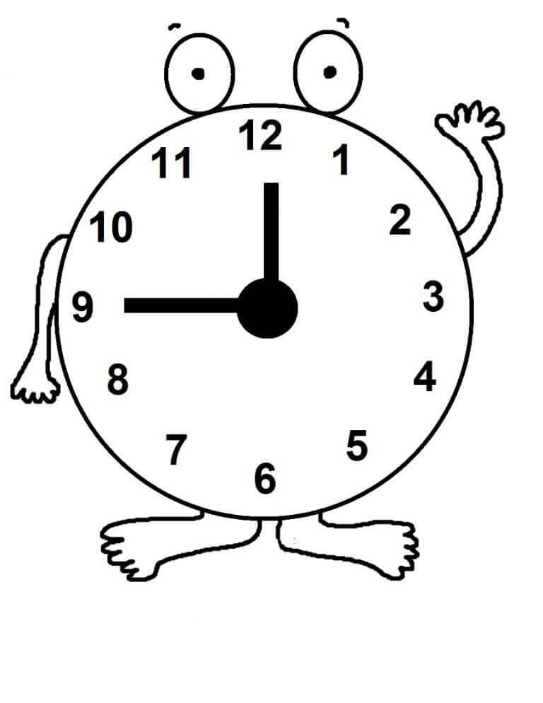 Dibujo de Reloj de Pie para Colorear