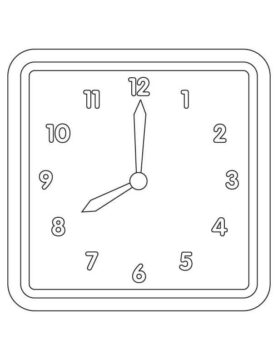 Dibujo de Reloj Normal para Colorear