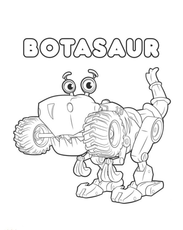Dibujo de Botasaurio en Remaches Oxidados para Colorear