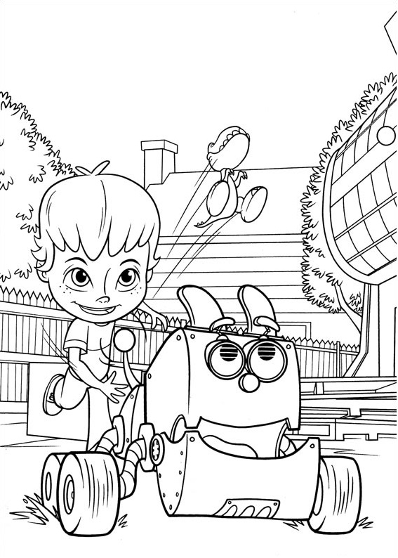Dibujo de Liam y Bytes para Colorear