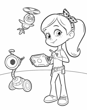 Dibujo de Ruby con Ray y Whirly para Colorear
