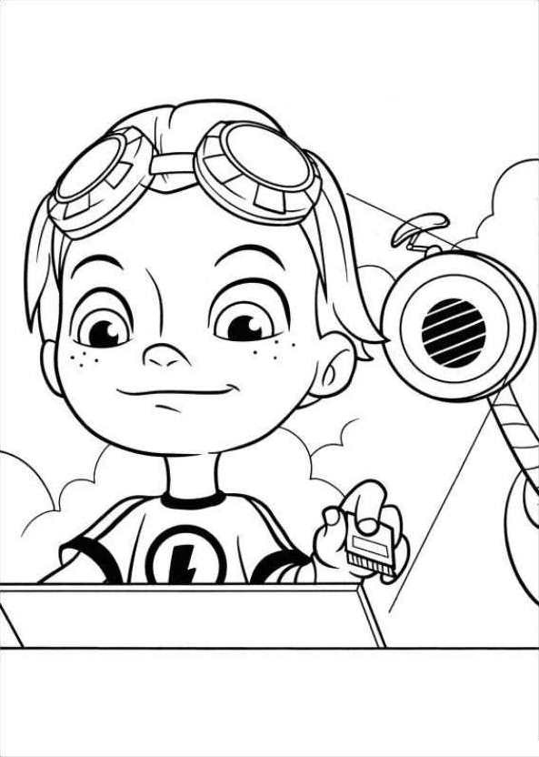 Dibujo de Rusty Sonriendo para Colorear