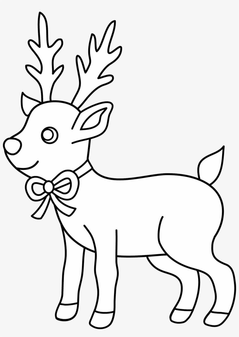 Dibujo de Buen Reno para Colorear