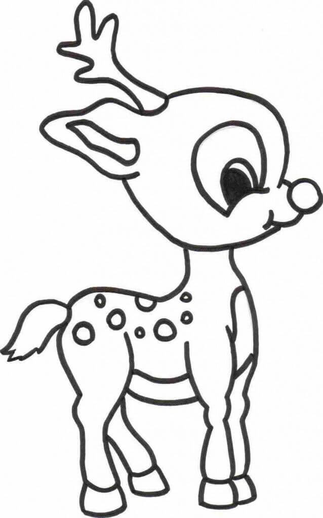 Dibujo de Lindo Reno para Colorear