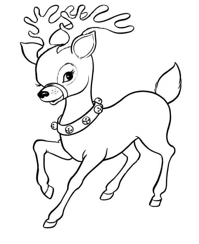 Dibujo de Reno básico para Colorear