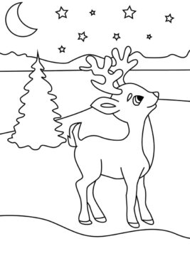 Dibujo de Reno Increible para Colorear