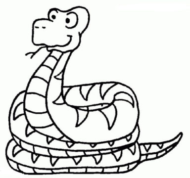 Dibujo de Serpiente Grande para Colorear