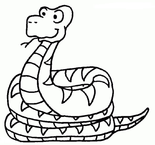 Dibujo de Serpiente Grande para Colorear