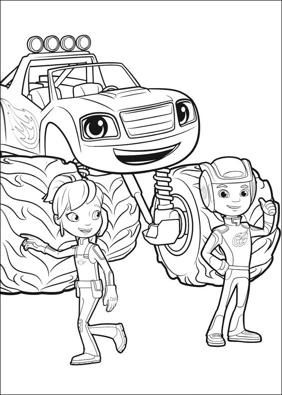 Dibujo de Aj Gabby y Resplandor para Colorear