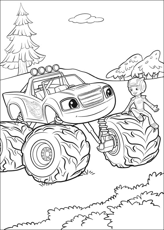 Dibujo de Aj Sentado en la Rueda para Colorear