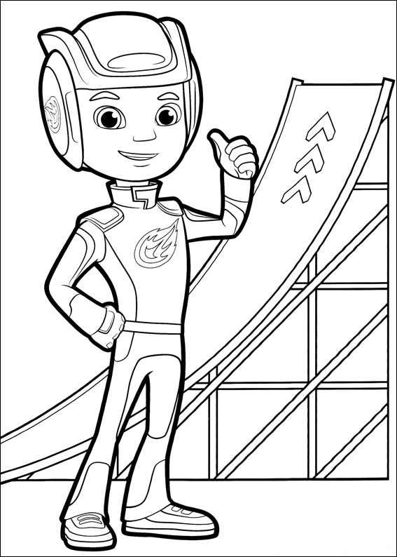 Dibujo de Aj Sonriendo para Colorear