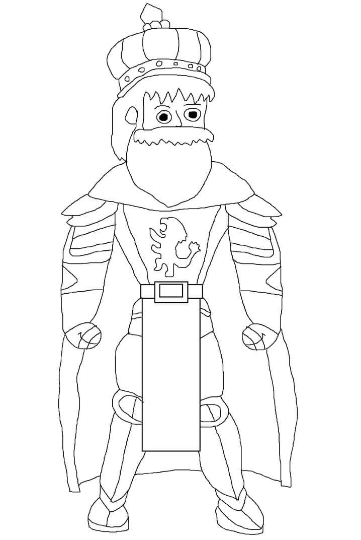 Dibujo de Rey Caballero para Colorear