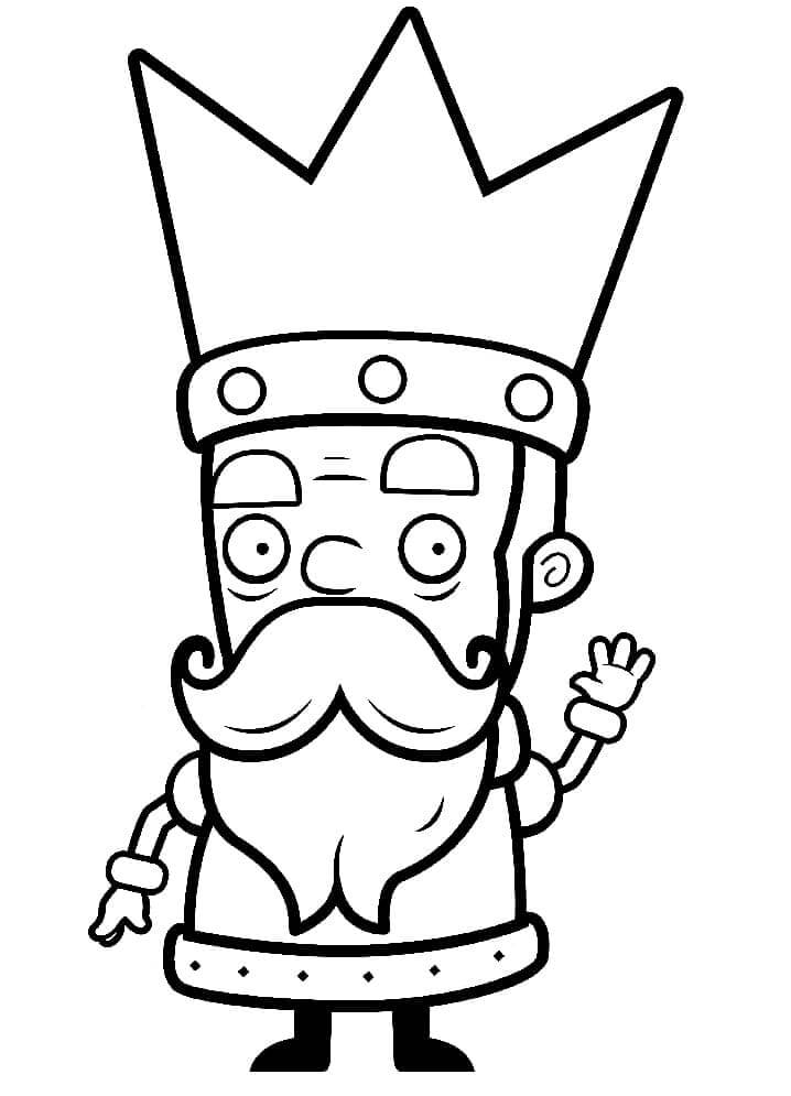Dibujo de Rey Chibi para Colorear