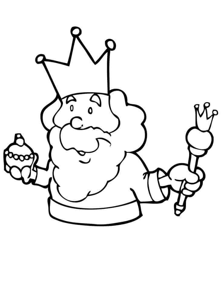 Dibujo de Rey Enano para Colorear