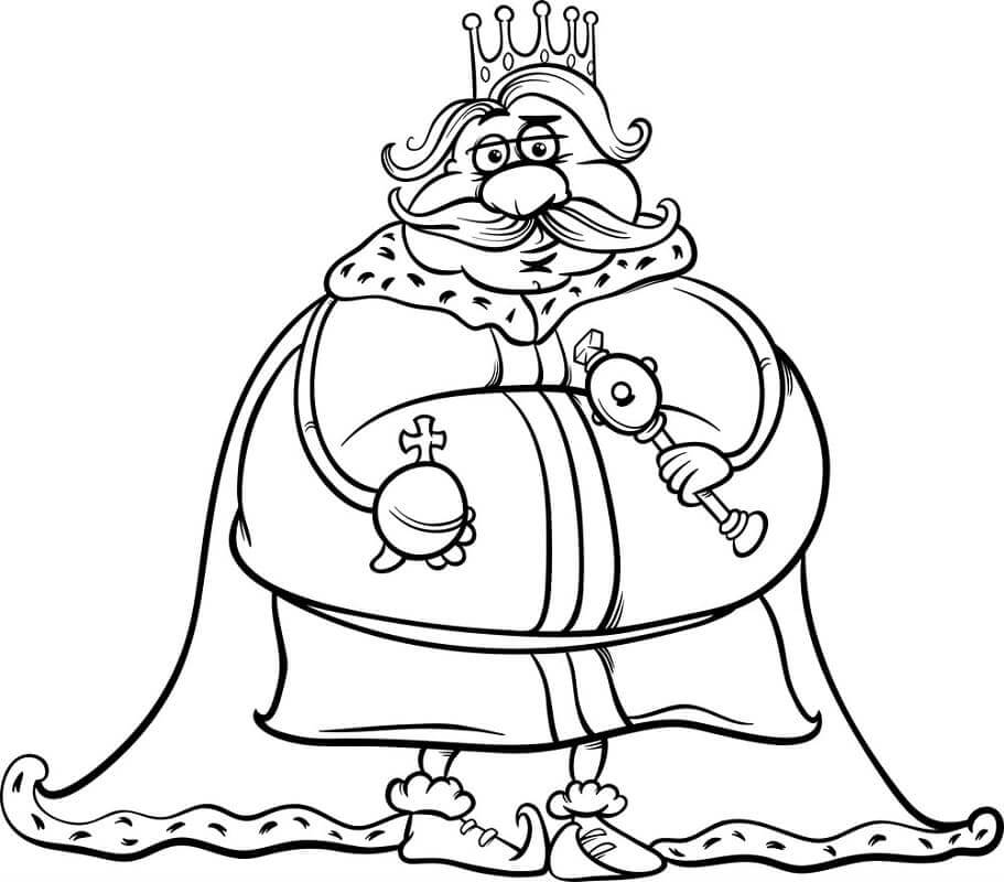 Dibujo de Rey Gordo para Colorear