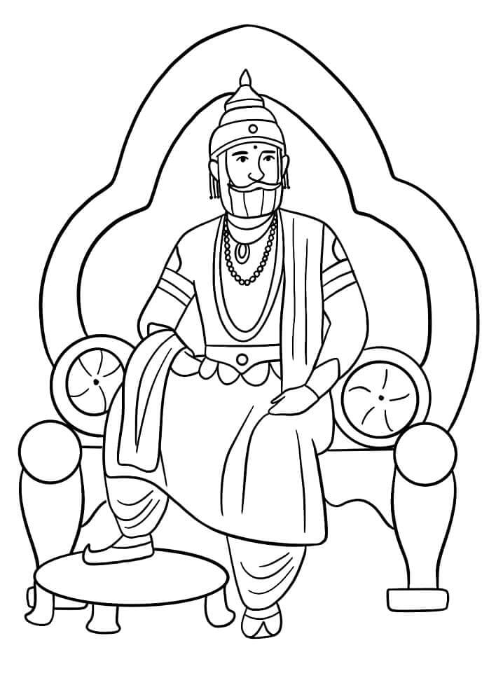Dibujo de Rey Indio para Colorear