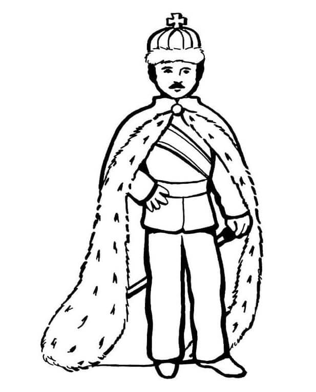 Dibujo de Rey Normal para Colorear