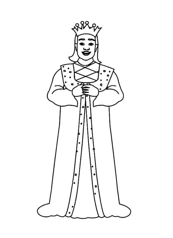 Dibujo de Rey Simples para Colorear